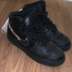 Bleached Black Air Force Ones High